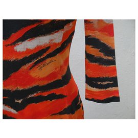 Just Cavalli-Robes-Multicolore,Orange