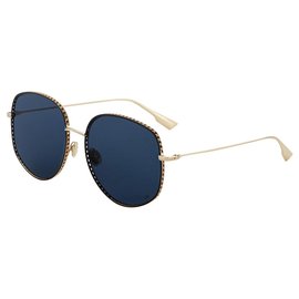 Dior-DIOR, DIOR Óculos de sol motorista DiorByDior2 em metal dourado e laca preta-Preto,Dourado