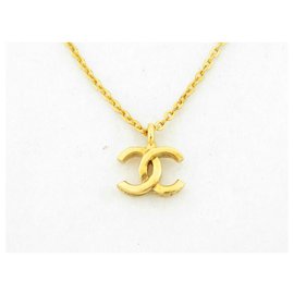Chanel-Cadeia de logotipo Chanel CC-Dourado