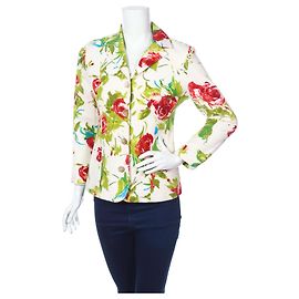 Blazer floreale Blumarine in cotone Multicolore