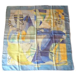 Salvatore Ferragamo-FERRAGAMO sailboat scarf.-Multiple colors