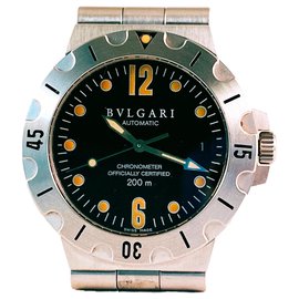 Bulgari-Bvlgari Diagono Scuba SD 38 S-Silvery