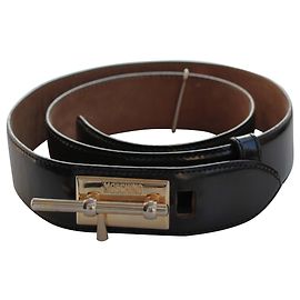 Moschino Redwall schwarzer Ledergürtel Schwarz