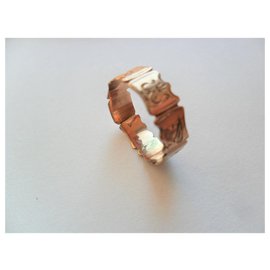 Autre Marque-anillo vintage 10 k rosa dorado-Cobre