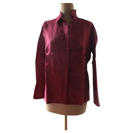 Cerruti 1881-Camisa de seda e linho, M.-Bordeaux