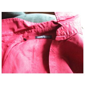 Cerruti 1881-Silk and linen shirt, M.-Dark red