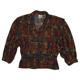 Autre Marque Blazer de algodão multicolor Multicor
