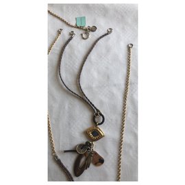 Reminiscence-Reminiszenz lange Halskette , 3 lange Halsketten in einem-Mehrfarben
