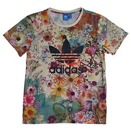 T-shirt Adidas à fleurs multicolore Multicolore