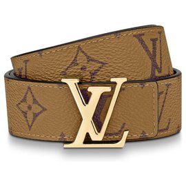 Louis Vuitton-Ceinture iconique réversible LV-Marron