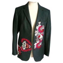 Dries Van Noten-DRIES VAN NOTEN Marinated jacket in new condition with T embroidery38-Multiple colors