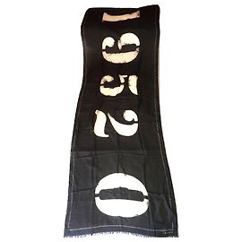 GIVENCHY Cashmere and Modal scarf Black White