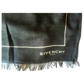 Givenchy-GIVENCHY écharpe Cachemire et Modal-Noir,Blanc