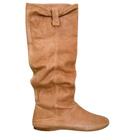 Prada Stiefel aus Leder Beige Beige