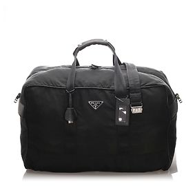 Borsone Prada in tessuto nero Nero