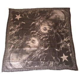 GIVENCHY écharpe Soie et Modal Gris Gris anthracite