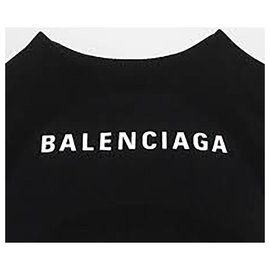 Balenciaga-new athletic logo top-Black