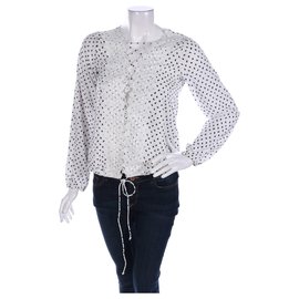Autre Marque Aéryne Bluse Weiß Bunt Polyester Größe S Weiß Mehrfarben