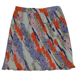 Jupe fleurie plissée Carven Multicolore