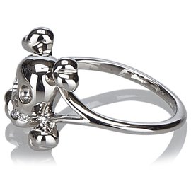 Dior-Dior Silver Tete de Mort Diamond Ring-Silvery