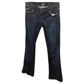 Victoria Beckham-Rock & Republic Bootleg Jeans-Blau