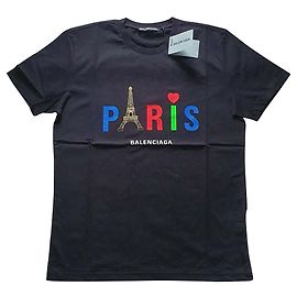 Maglietta Balenciaga in cotone nera XXL Nero