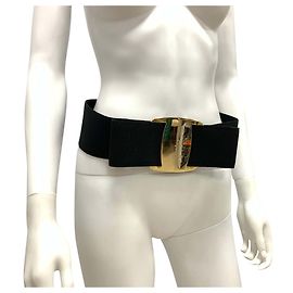 Salvatore Ferragamo Cintura nera in gros-grain Nero