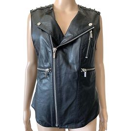 Autre Marque By Danie Leder biker Jacke Schwarz Schwarz