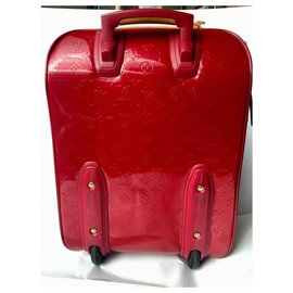 Louis Vuitton-Carrinho Pégase 48H couro envernizado vermelho-Vermelho