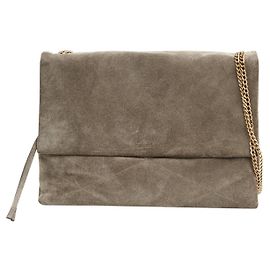 Lanvin KHAKI GREY SUEDE SUGAR Gris Kaki