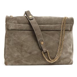 Lanvin-AZÚCAR GRIS KHAKI SUEDE-Gris,Caqui