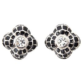 Valentino Silver Metal Clover Earrings Silvery