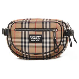 Burberry-Burberry bumbag check vintage new-Beige