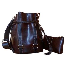 Lancel Borsa a secchiello Elsa Marrone scuro