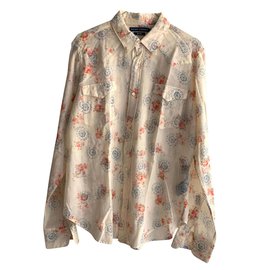 Ralph Lauren-Chemise en gaze de coton à fleurs-Beige