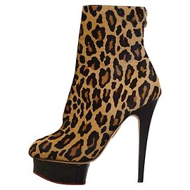 Charlotte Olympia Stivaletti Marrone Nero Beige