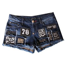 Philipp Plein Jeans corti Blu scuro