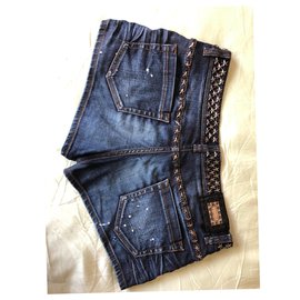 Philipp Plein-Short jeans-Dark blue