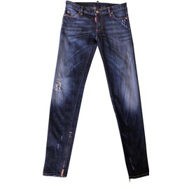 Dsquared2 Jeans strappati Blu