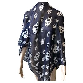 Alexander Mcqueen Schals Dunkelblau