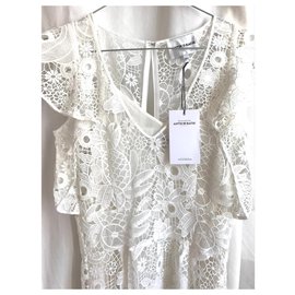 Antik Batik-Kleider-Weiß