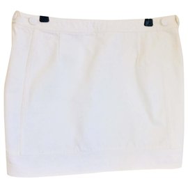 Acne-Saia jeans branca-Branco