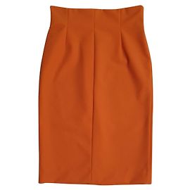 By Malene Birger saia lápis de crepe elástico laranja Laranja