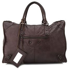 Borsa Weekender classica Motocross marrone Balenciaga Marrone