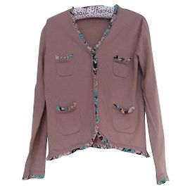 Cacharel Strickjacke Rosa Merinowolle Pink