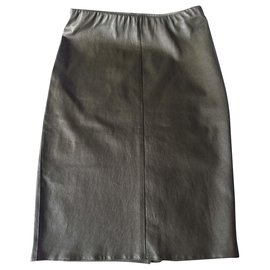 Parosh-Straight skirt ( pencil)-Khaki