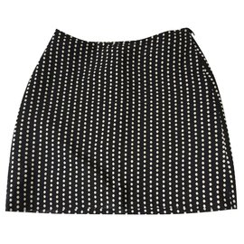Hugo Boss-Classic short cut skirt-Black,Cream