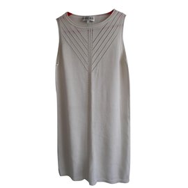 Georges Rech Strickkleid Farbe Eggshell Viscose Aus weiß