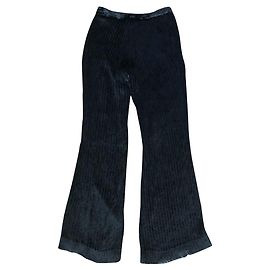 Schwarze Vintage Gucci Samthose Schwarz