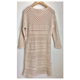Tibi-Crochet dress-Beige